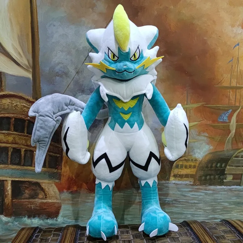 In Stock Pokemon Huge Zeraora Plush Toy Heterochrome Stuffed Dolls High Quality Gift For Children 75cm New