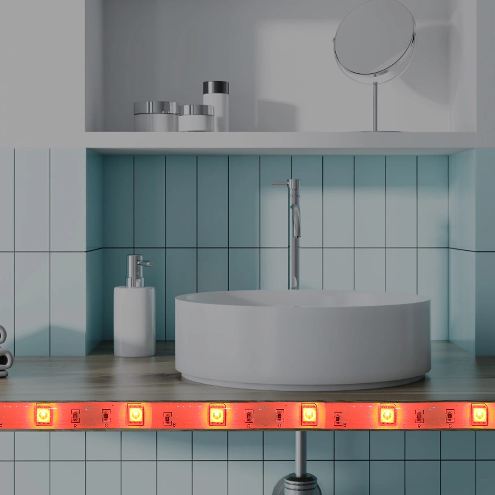 

LED Light Strip 50Cm RGB SMD 5050 Flexible Tape Lights for Kitchen Bedroom Party Decor Remote Control Waterproof