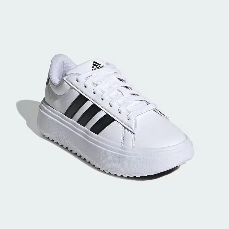 

New 2026 Adidas Women Casual Sneakers IE1092 White Black Lace Up Platform Shoes