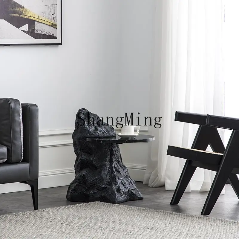 CL الإبداعية وابي سابي الرياح تقليد الحجر طاولة القهوة الصغيرة الفن الرخام الديكور حافة الجدول نموذج الغرفة