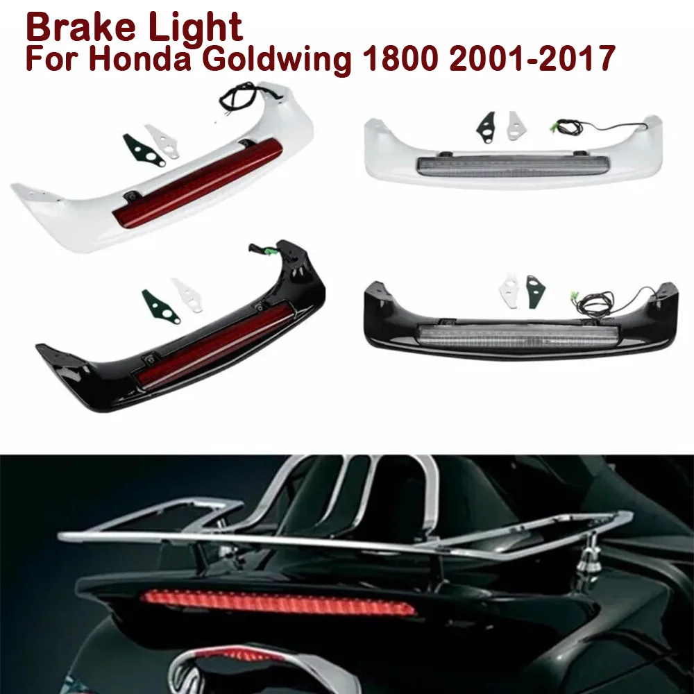 

Motorcycle Trunk Spoiler LED Brake Light For Honda Goldwing 1800 GL1800 Gold Wing 2001-2017