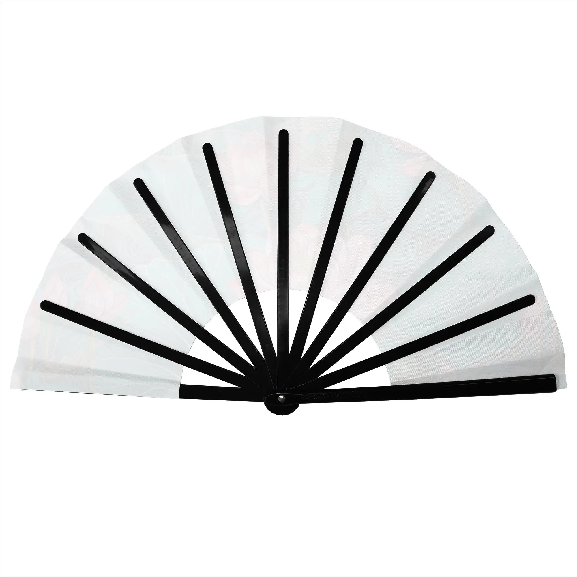 Custom Lotus and Peony Promotional Gift Hand Fan Wedding  Durable Folding Fans Creative Bulk Pack Fan