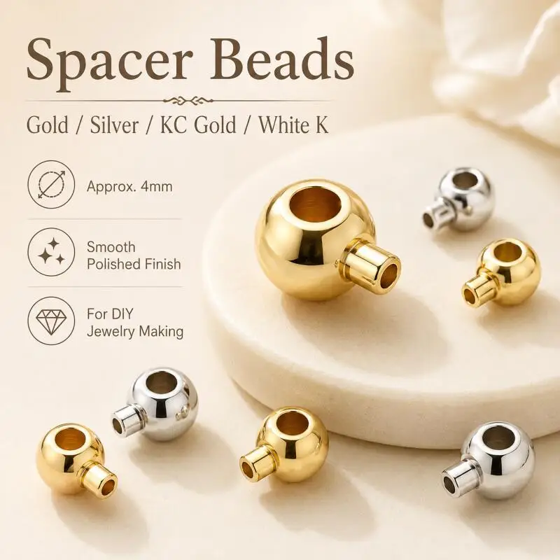10/50/100 Stück 3x4MM Metall-Positionierperlen Endkappen-Röhrchenperlen Spiralperlen DIY Armbandverschlüsse DIY Zwischenperlen – Detail 1
