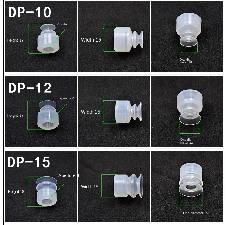 Nozzle suction cup HSP-50-2 Silicone suction head Mechanical hand nozzle Tianxing big head two-layer industrial suction cup