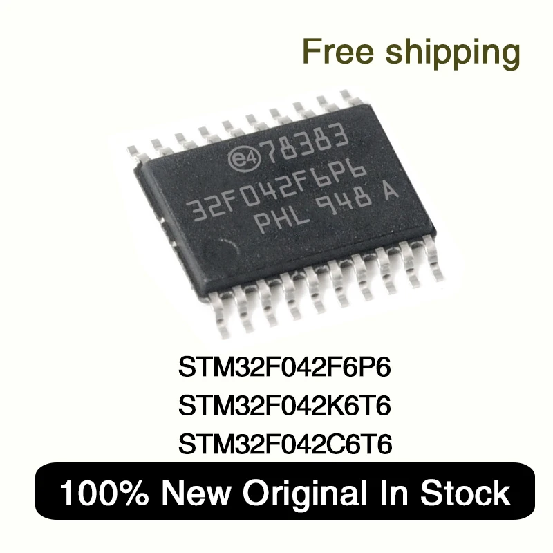 100% neues Original stm32f042f6p6 stm32f042k6t6 stm32f042c6t6 stm32f042 stm32f tssop20 ic Chip auf Lager Großhandel