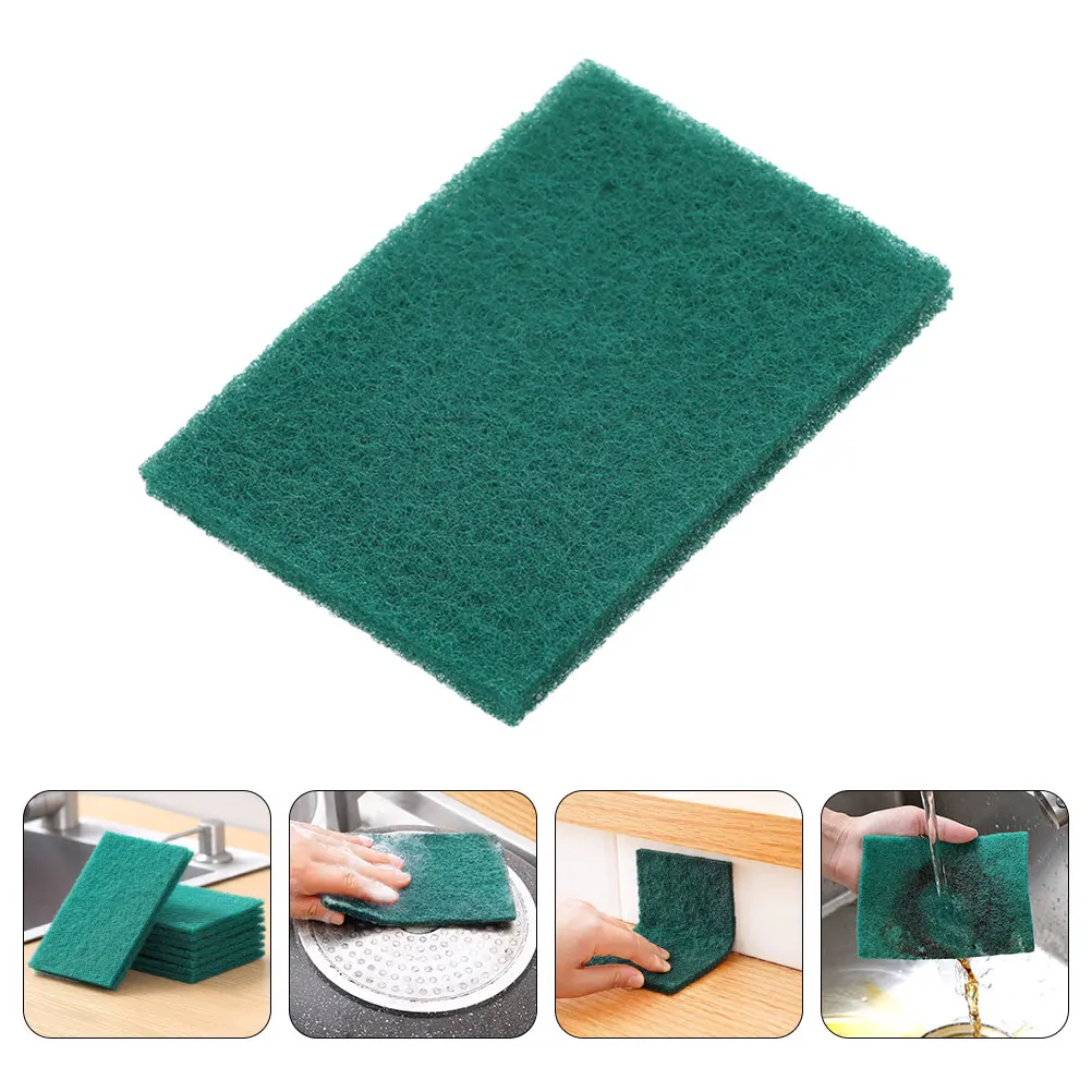 

30pcs Green 15X10CM Cleaning Sponge Reusable Wok Scrub Supplies Multi Function Pan Bowl Cleaner