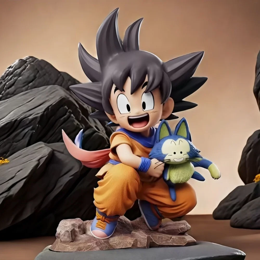 Figura Coleccionable de Goku Niño Abrazando a Puer Ya Mu, Muñeco de PVC de 10 cm, Regalo
