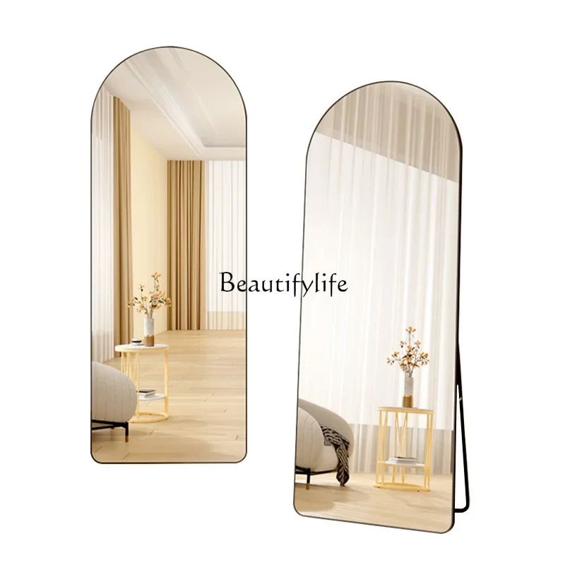 Customized bracket high definition floor full body mirror hotel engineering fitting mirror