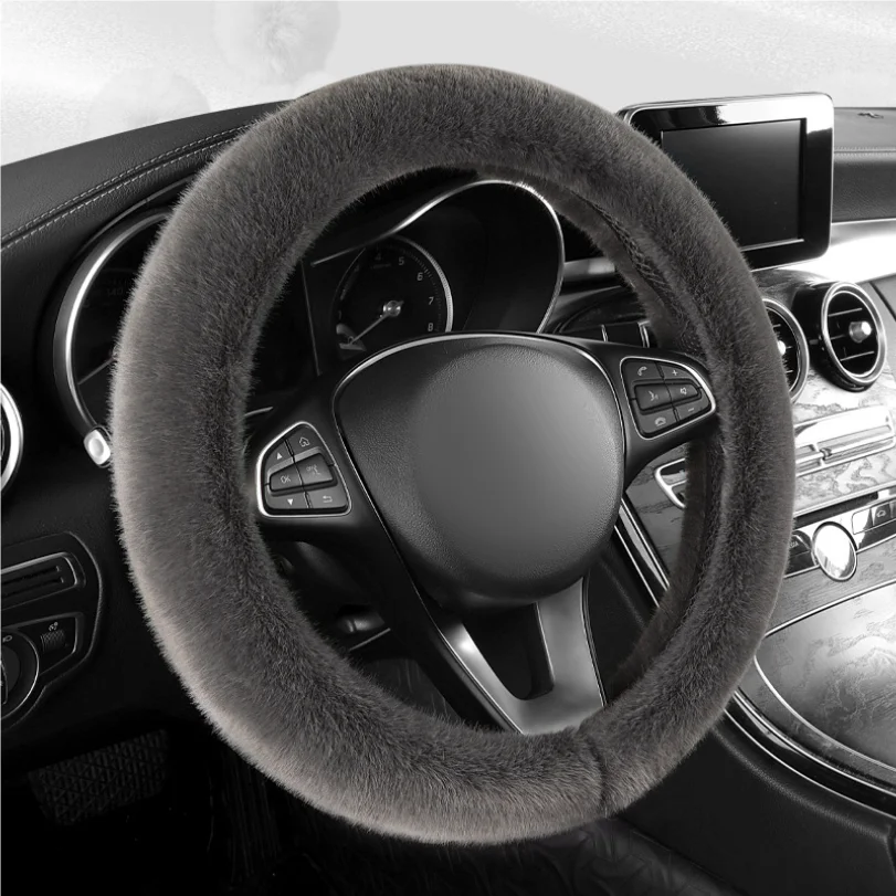 New Style Car Steering Wheel Cover Mink Fur Steering Wheel Cover Multiple Styles To Choose From