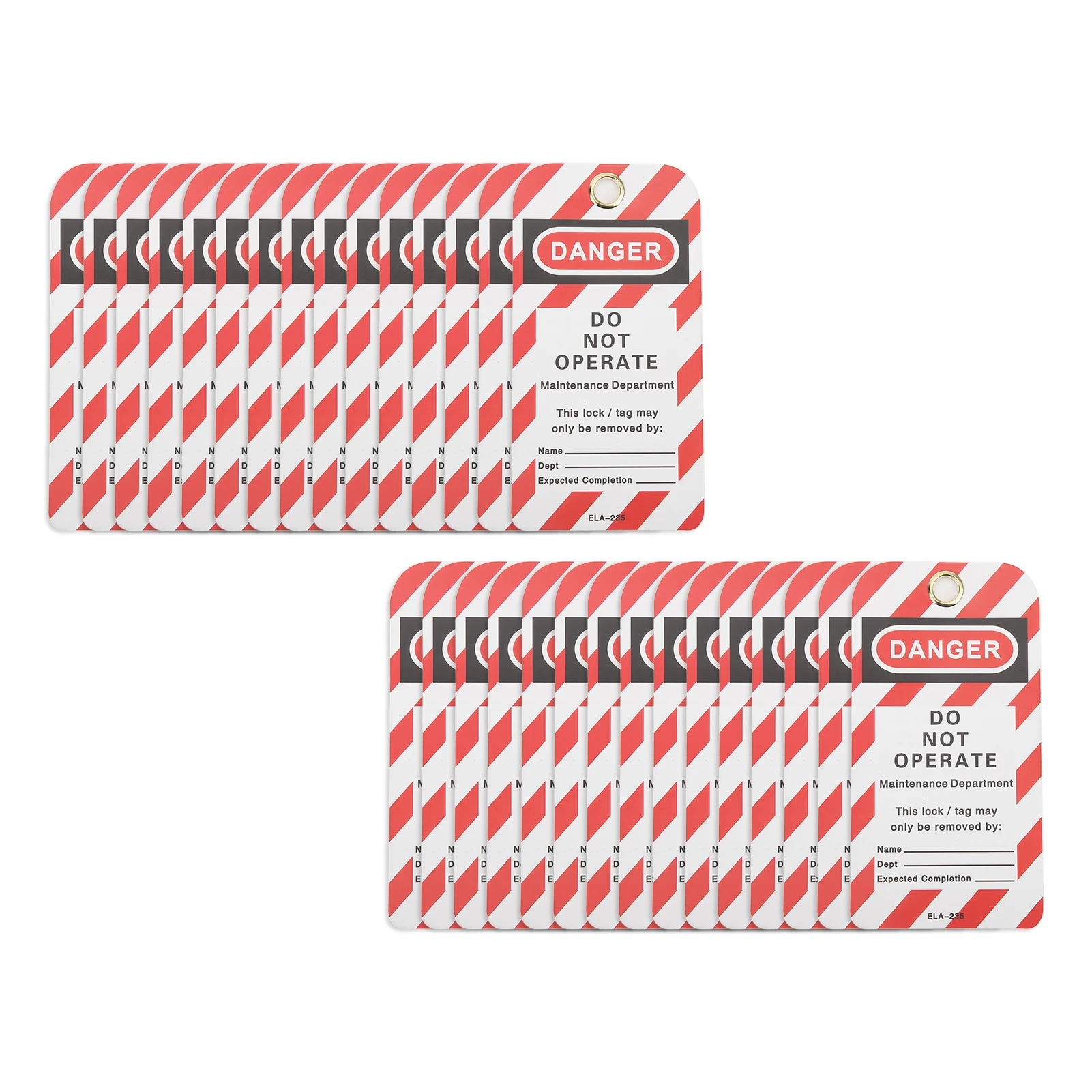 ZK30  	30PCS Lockout Tag Rewritable Danger Do Not Operate Safety Warning Reusable for Industry Chemistry