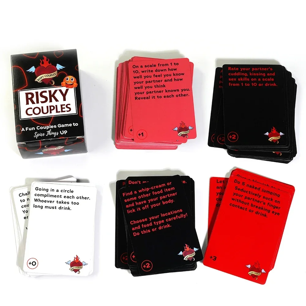 Risky Couples Super Fun Couples Game For Date Night 150 Spicy Dares Questions For Your Partner Romantyczna rocznica Gra karciana