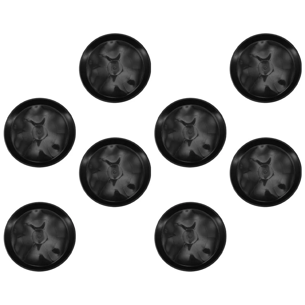 

8 Pcs Plants Flower Pot Base Saucer Drip Trays Drainage for Indoor Household Black Breathable Planter