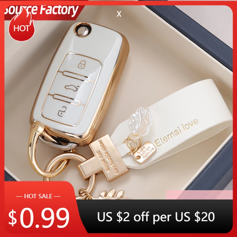 

Car Stickers New Fashion TPU Car Key Case Cover Fob For VW Volkswagen Polo Tiguan Passat Golf MK Jetta Skoda Kodiaq Superb