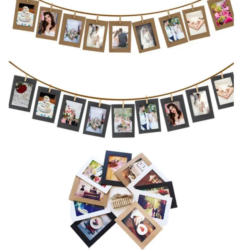 10/20PCS Photo Frame Paper Picture Decoration For Wedding Graduation Party Photo Booth Props Wall hanging Wall Photos Frames