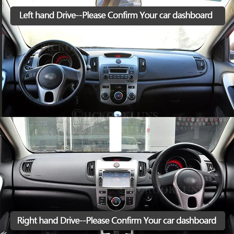 اكسسوارات السيارات داش مجلس ظلة سيراتو فيفارو كوب غطاء لوحة القيادة وسادة واقية لكيا فورتي 2009 2010 2011 2012 2013 TD