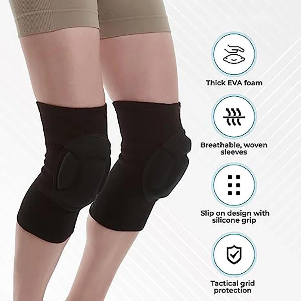 Thick Sponge Knee Pads Protector High Elastic Anti-Slip Collision Avoidance Knee Sleeves for  More Sports Protective Knee Pads