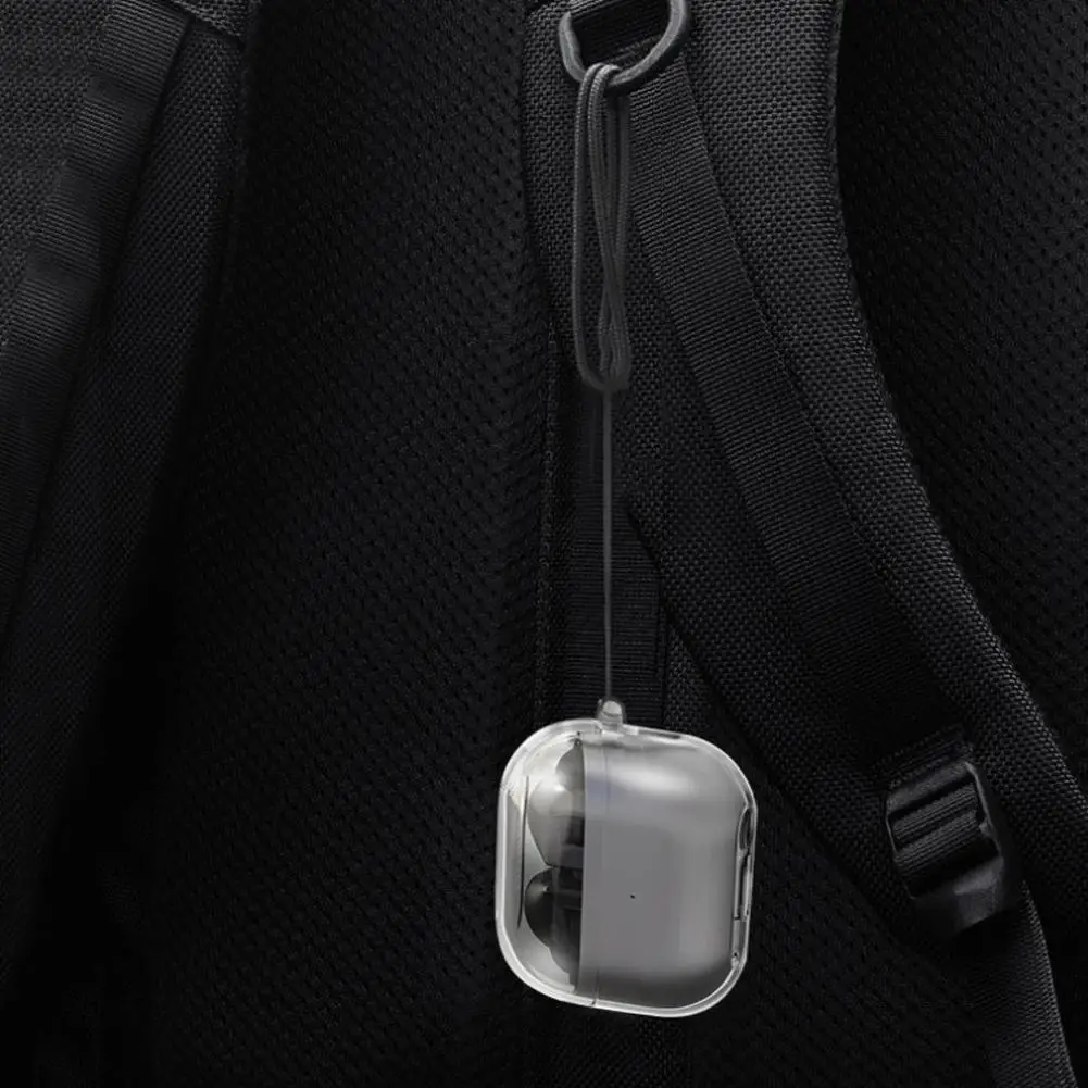 Przezroczyste etui na słuchawki do Samsung Galaxy Buds 3 Pro ze smyczą chroniące przed utratą do etui Buds 3 Pro