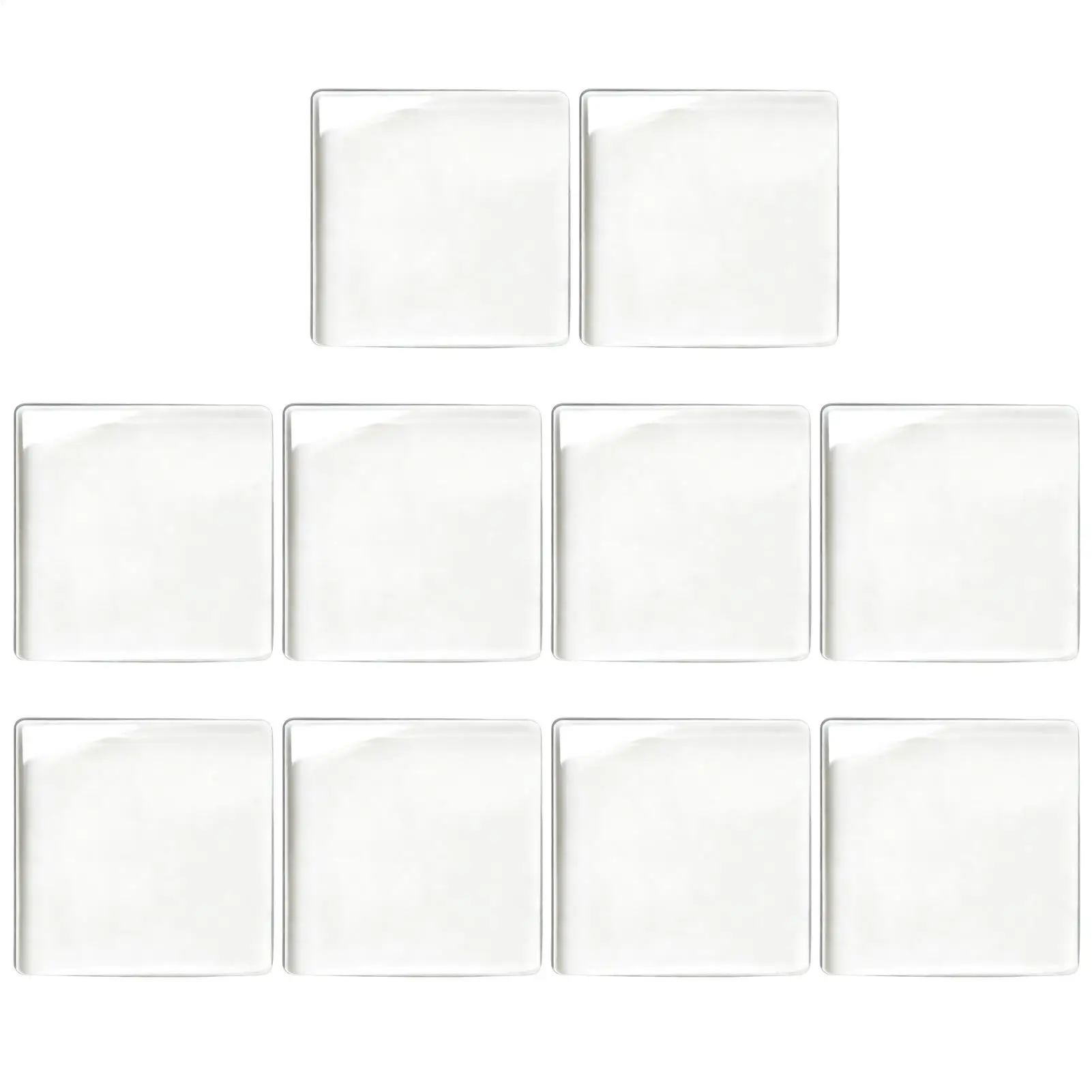 Magnet Making Kit 10-Piece Adhesive Acrylic Square Clear Refrigerator Magnet Design Set for Kitchen Cabinet Classroom Tickets