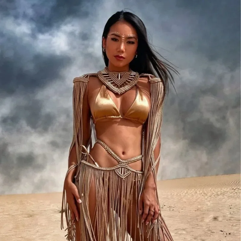 

Винтажный вязаный крючком длинный комплект с кисточками, женская сексуальная накидка + макси-юбки, летние каникулы, накидка на бикини, пляжная одежда