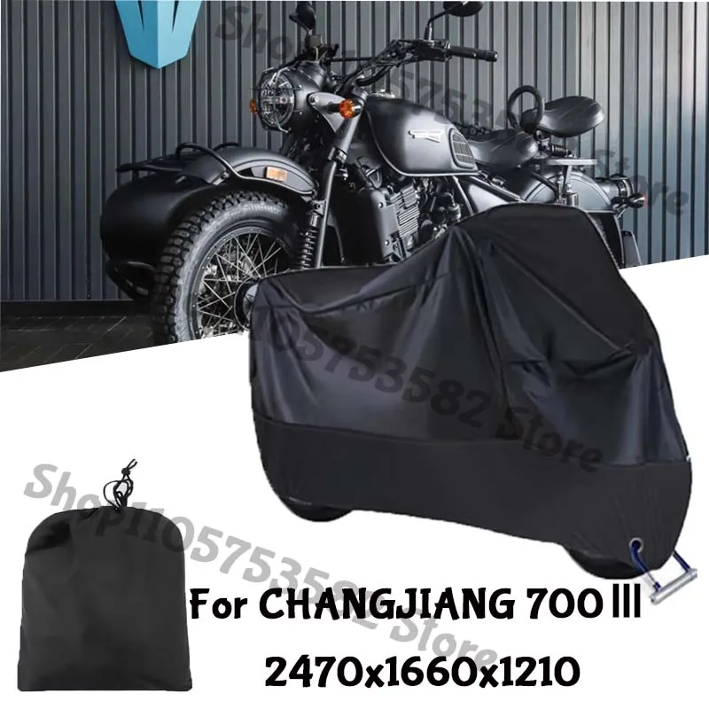 Motorcycle Full Covers For CHANGJIANG 700III Car Outdoors Sun Protection Dust No Ear Thickened Oxford Clothcover Accessories