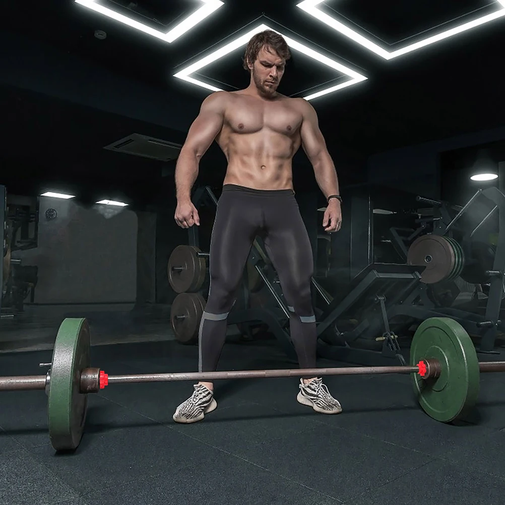 

10Pcs Dumbbell Nut Locking Collars Nonslip Barbell Screw for Weight Lifting Fitness Red Dumbbell Nut Barbell Screw