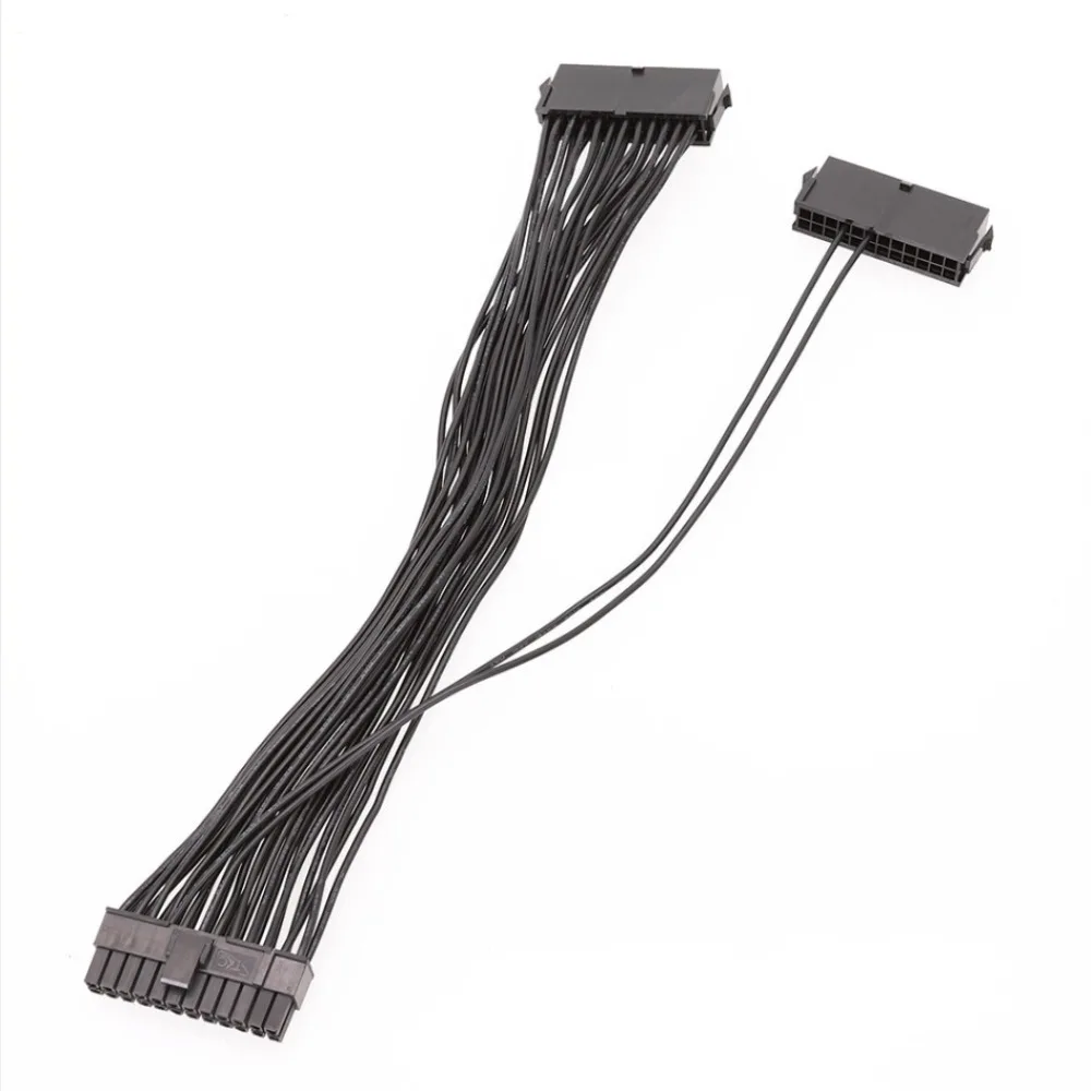 ATX 24Pin 1-to-2 1-to-3 1-to-4 PSU Splitter & Dual Power Sync Starter Extender Cable for PC GPU Workstation Car GPS Camera