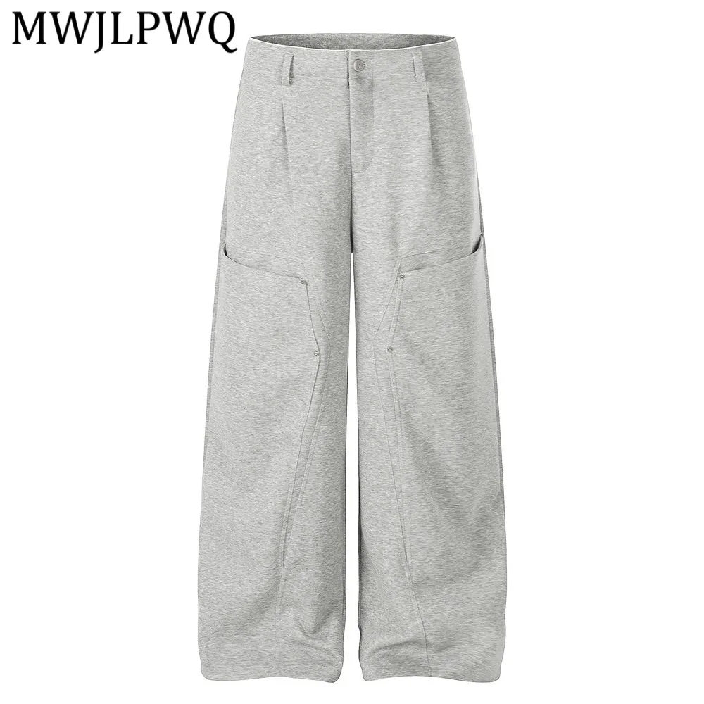 

Мужские спортивные брюки MWJLPWQ с накладными карманами, свободного кроя, уникальный дизайн, однотонные, персонализированные, повседневные, прямые, модные, 13624