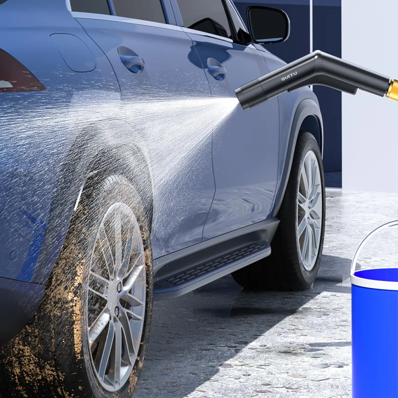 High-pressure car wash water gun, household tool for watering flowers and washing cars, portable  alloy spray head