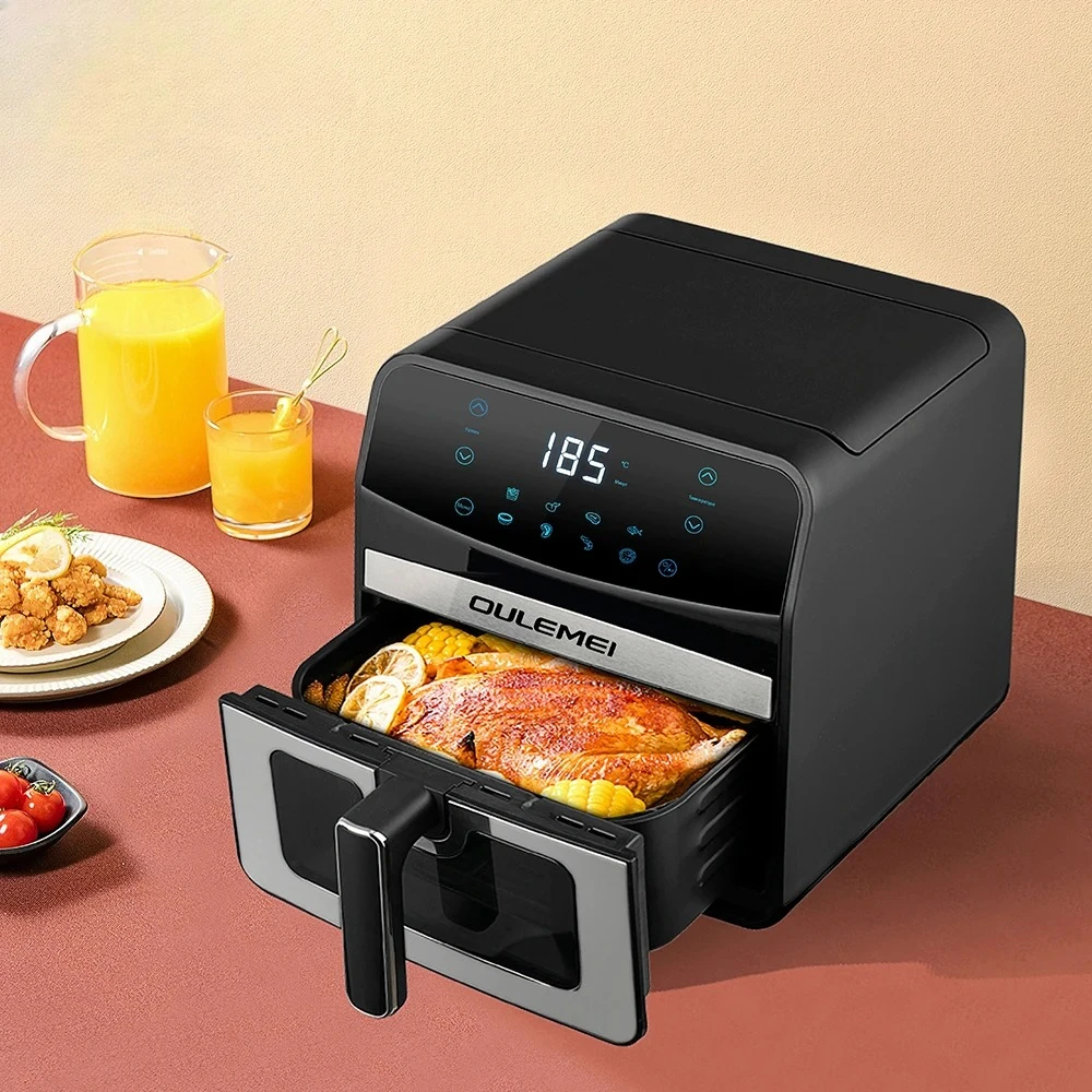 

8.5L Stainless Steel Air Fryer - Dual Heating Elements & Digital Control for Home Kitchen (Multi-Function, 1800W, Easy Clean)​