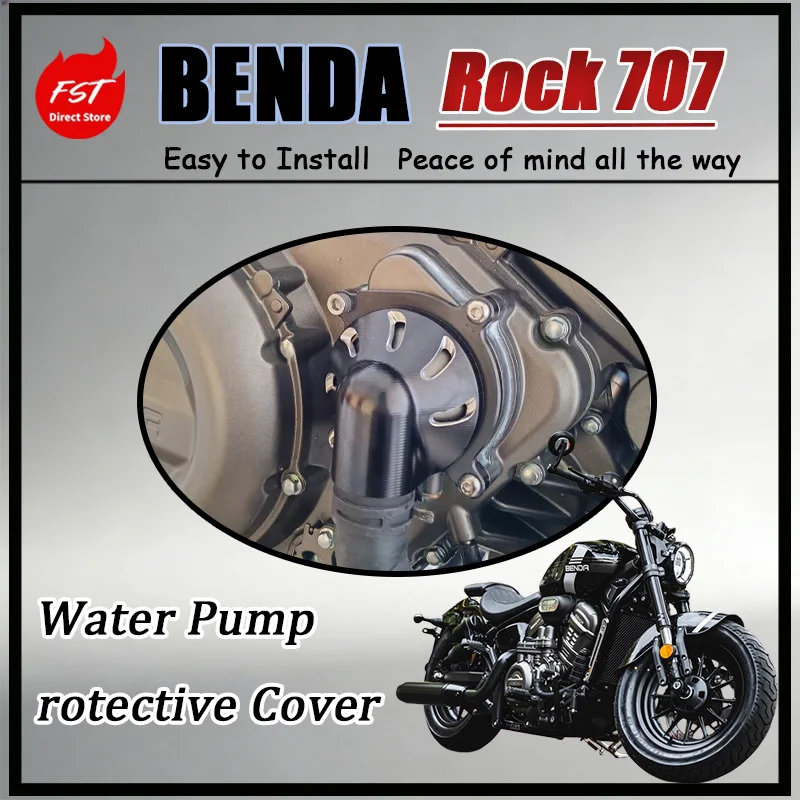 FOR BENDA Rock 707 CNC Aluminum Water Pump Cover Transparent Coolant Guard Impact-Resistant Decorative Water Pump Accessory