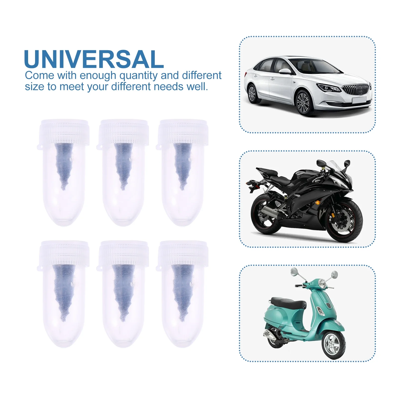 

40Pcs Tire Repair Rubber Nails Set Multi-Size for Cars Bikes Motorcycles Efficient Puncture Sealing Anti Skid Screw Nail