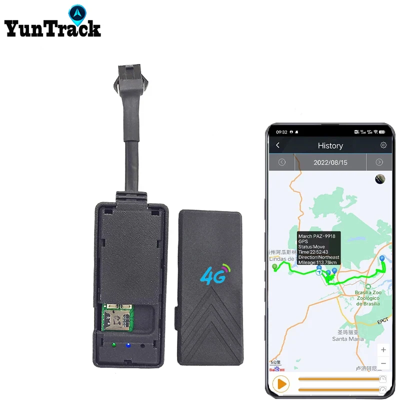 4G GPS Tracker Car Moto Bike Engine Relay Cut Oil Tracking ACC Towed Away Call SMS SOS Voice Monitor Alarm Location System APP