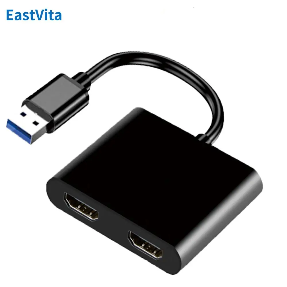 

Usb To compatible 1080p Hd Converter Usb3.0 To Dual compatible Display Adapter For Effect Monitoring Fields