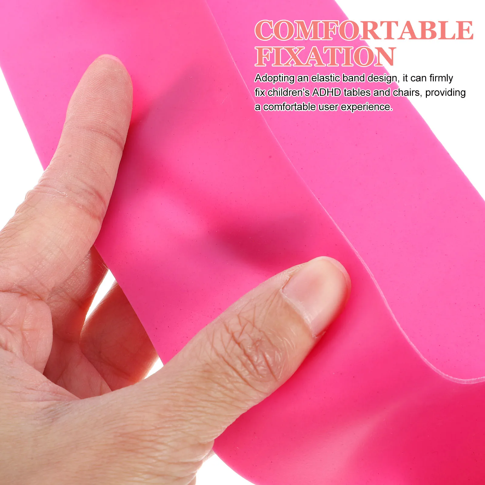 

5pcs Elastic Chair Bands Kids Pink Desk Accessories Fidget Feet Classroom Colored Strap Flexible Seating Tools
