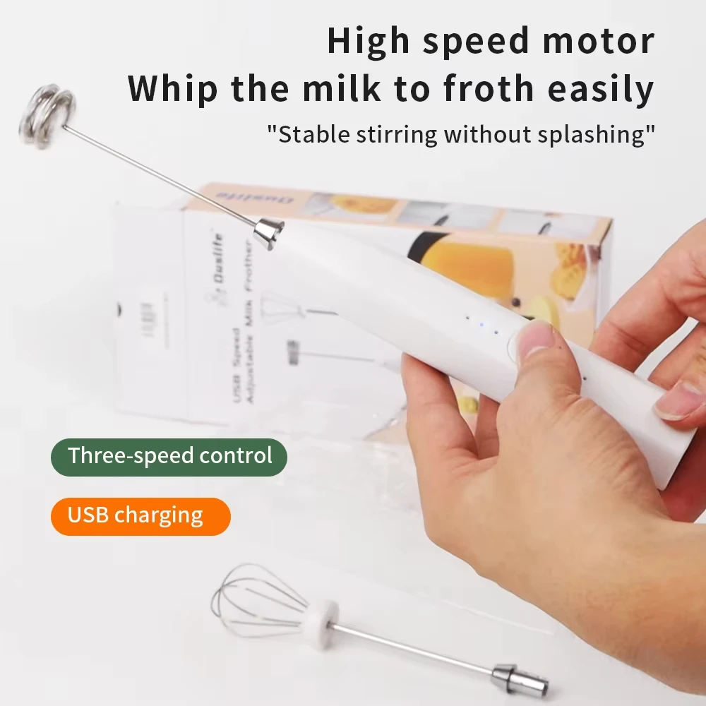 رغوة الحليب المحمولة، مضرب البيض الكهربائي، شحن لاسلكي 3 سرعات، ماكينة صنع القهوة للمشروبات، خلاط مربى المطبخ الصغير المحمول #2