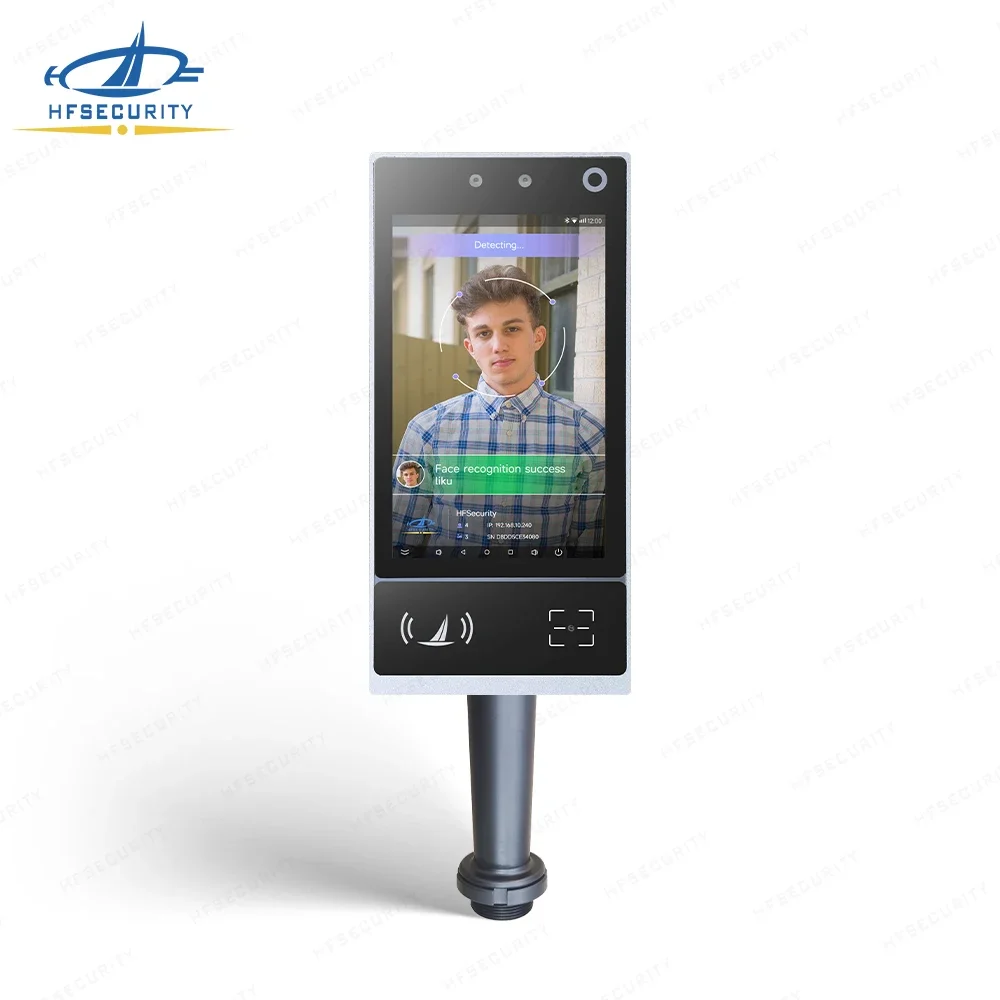 

HFSecurity FR08 Biometric Fingerprint Card QR Reader PDF417 AI Face Recognition Attendance Access Control System
