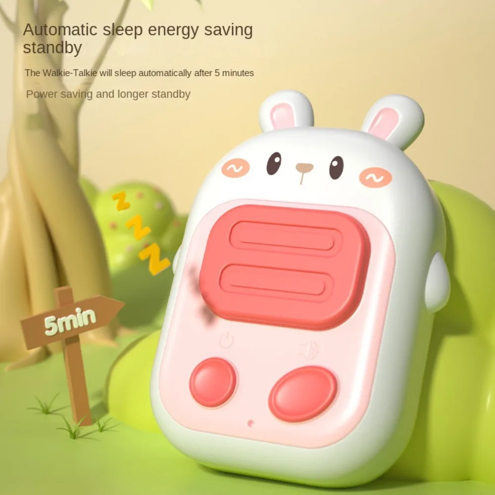 Mini Cartoon Walkie Talkie infantil, Transceptor de rádio, Telefone Interphone Brinquedos, Coelho, Urso, Eletrônico Crianças