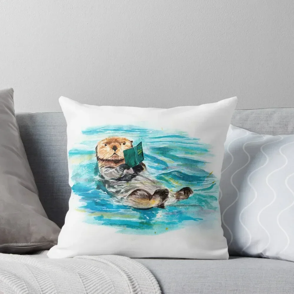 Otter Throw Pillow bed pillows home decor items Anime Throw Pillow Covers pillow