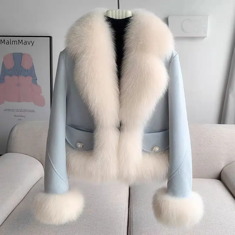 High end imitation fox fur grass Jacket Women's 2025 Autumn/Winter New Thicken cotton Jackets Fashion Short Fragrant style Coat