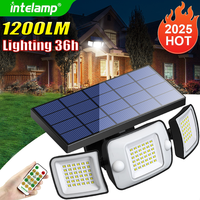 1200LM Solar Light for Outdoor Solar Lamp Sunlight Motion Sensor Light Remote Control Waterproof Garden Street Wall Yard Lamp