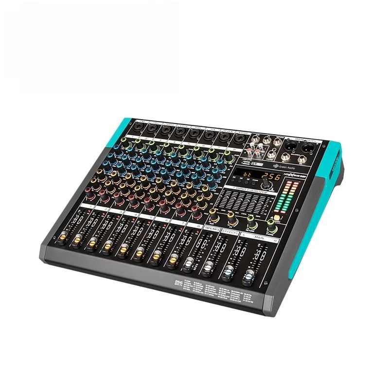 GAX-PA8 Professional 8 Channel Mixing Console for Stage Performance DJ Audio Mixer 256DSP Effect