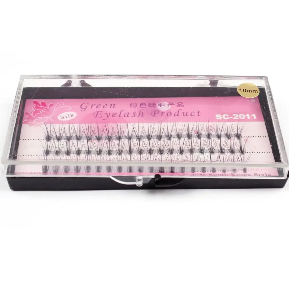 Naht dicke 10d vorgefertigte Cluster falsche Wimpern schwarz individuelle Wimpern verlängerung Make-up-Tool 6/8/10/12mm