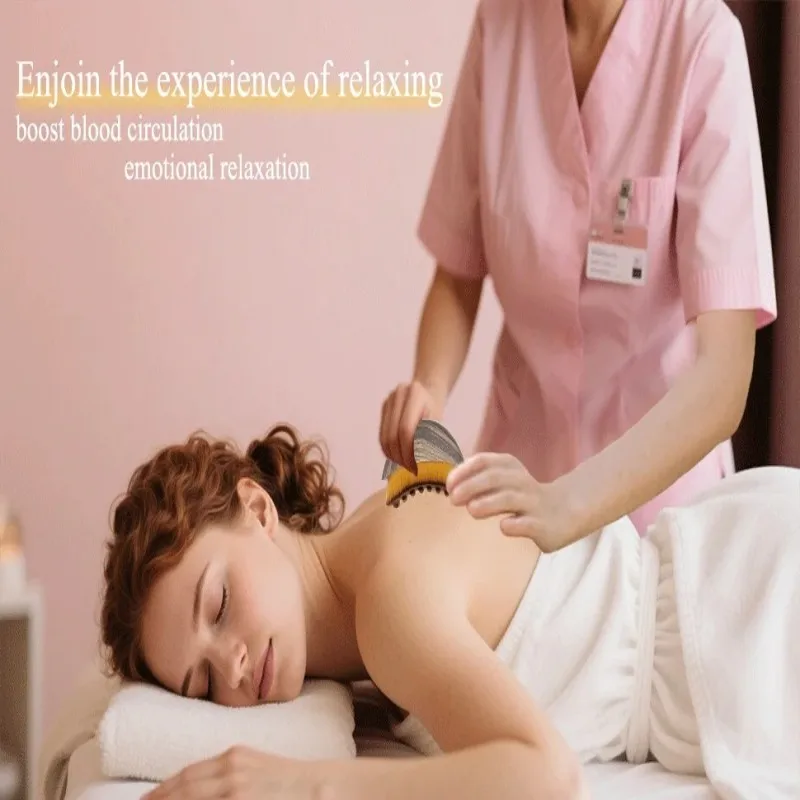 2pcManual Facial Massage Brush Set | Non-Electric Gua Sha & Lymphatic Drainage Tools | Natural Jade Roller & Sculpting Massager