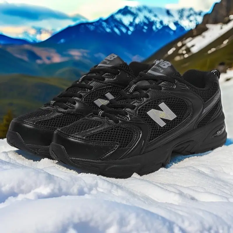 Forrado WarmBreathable sapatos casuais com sola grossa, patchwork de malha, ajuste para todas as estações