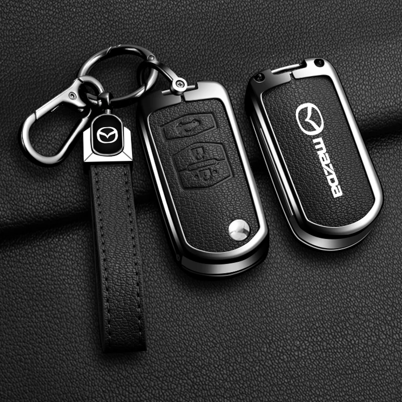 

Car Key Case for Mazda 2 3 5 6 CX7 CX9 RX8 MX5 MPV Demio 2 3 Buttons Remote Key Holder Cover Shell Fob Bag Protector Accessories