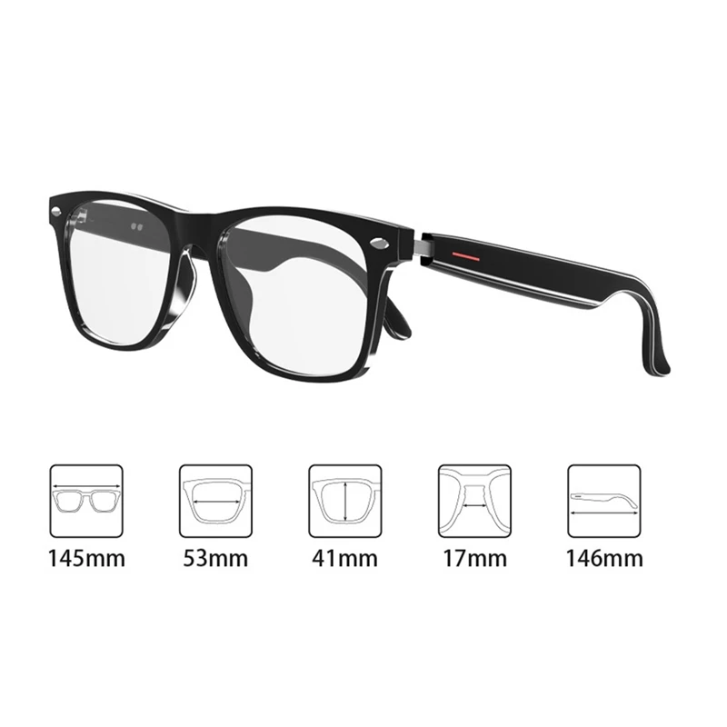 Drahtlose Bluetooth 5,0 Brille mit Kopfhörern Freis prec heinrich tung Musik Foto Smart Brille 1Set