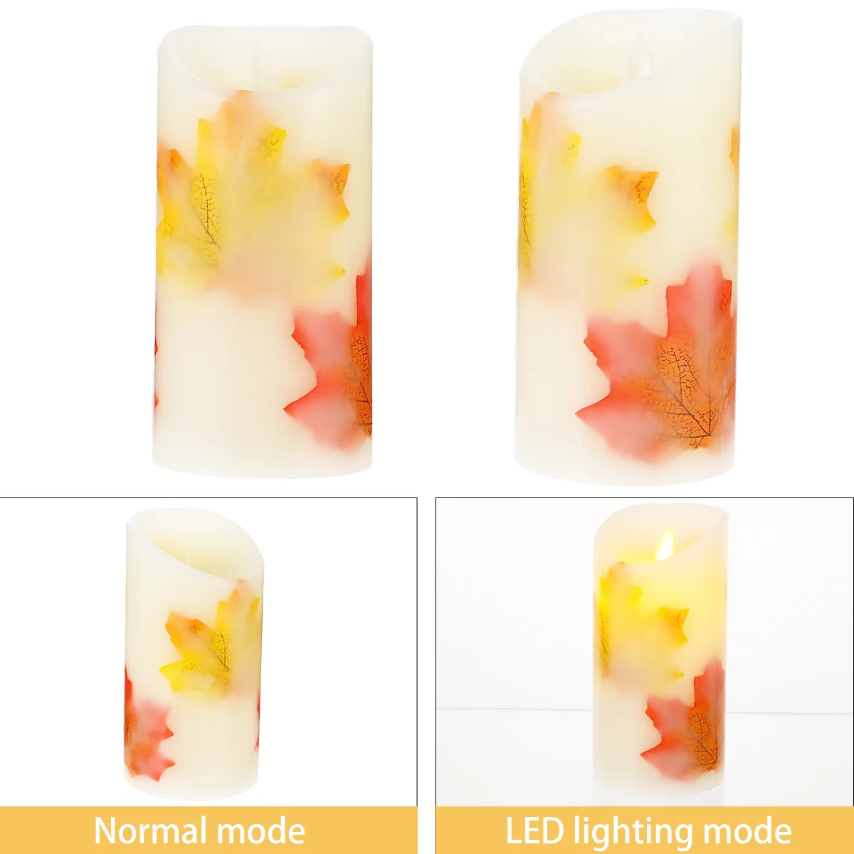 2 Pcs LED Electronic Simulation Lamp Decor Lamps Decorative Night Light Simulated Candles Paraffin Components Pillar