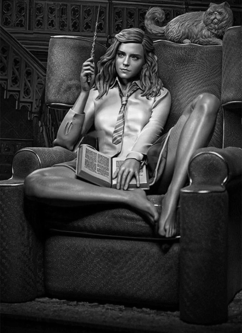 1/24 Scale DieCast Resin Figure Model Kit Wizardess on The Sofa Hobby Miniature Toys Unassembled Unpainted DIY Diorama