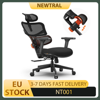 NEWTRAL NT001 Ergonomic Chair Adaptive Lower Back Support 3 Recline Angle Adjustable Backrest Armrest Headrest Nylon Base