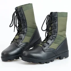 Stivali da uomo stivali invernali stringati impermeabili scarpe da esterno in tela traspirante Camouflage Tactical Combat Desert stivaletti